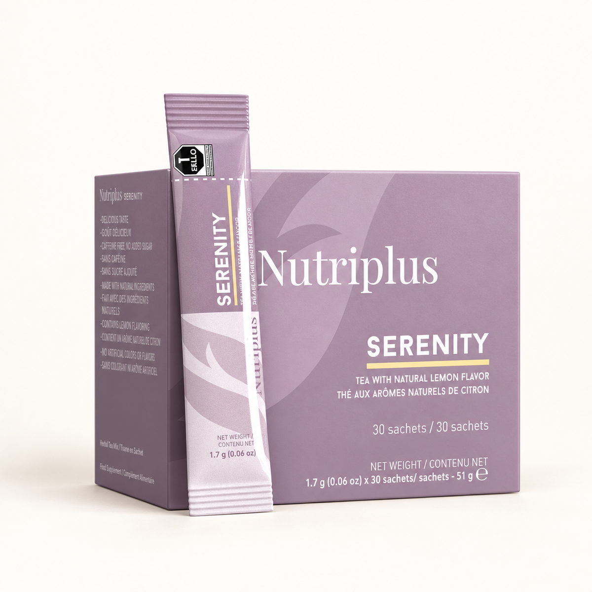 Nutriplus Serenity Tea | Té instantáneo sabor limón · 30 sobres