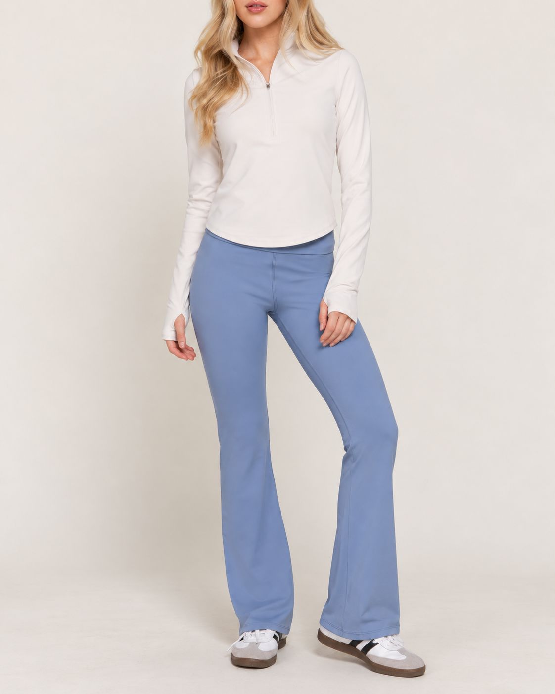 Set Half Zip + Flare Azul